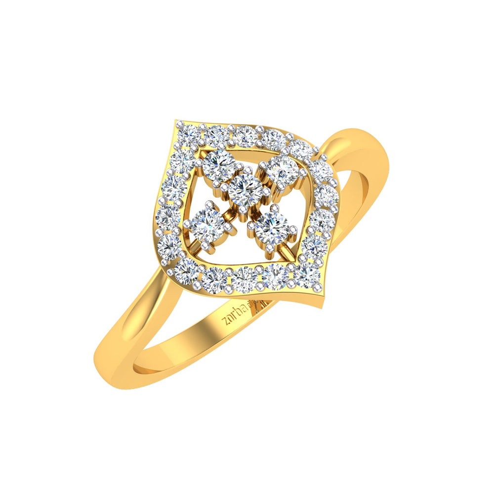 Regal Blossom Frame Ring