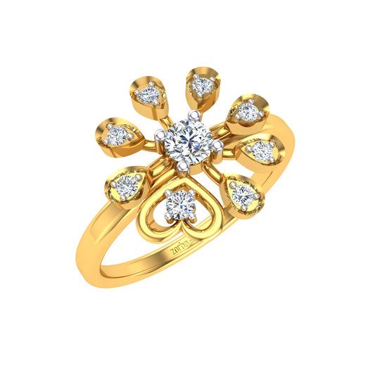 Royal Heart Bloom Ring