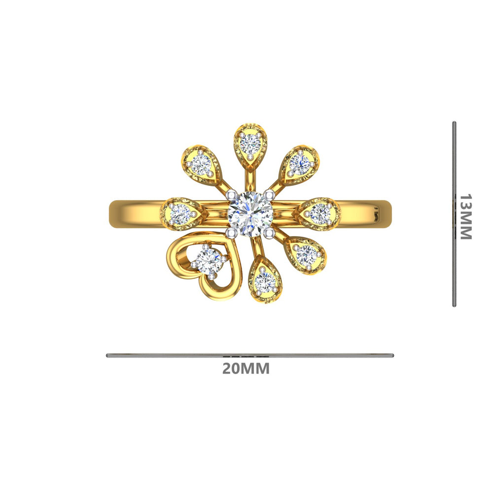 Royal Heart Bloom Ring