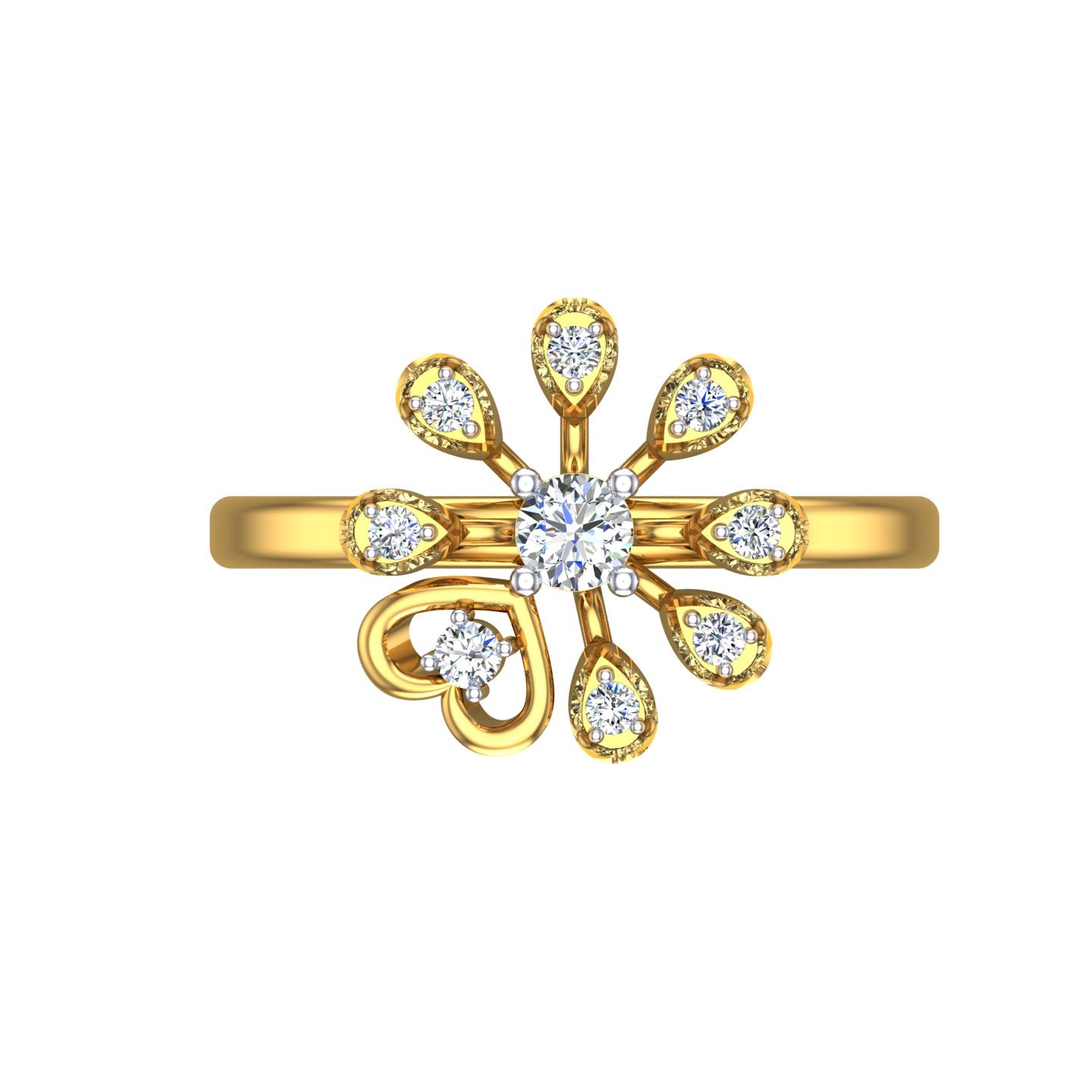 Royal Heart Bloom Ring