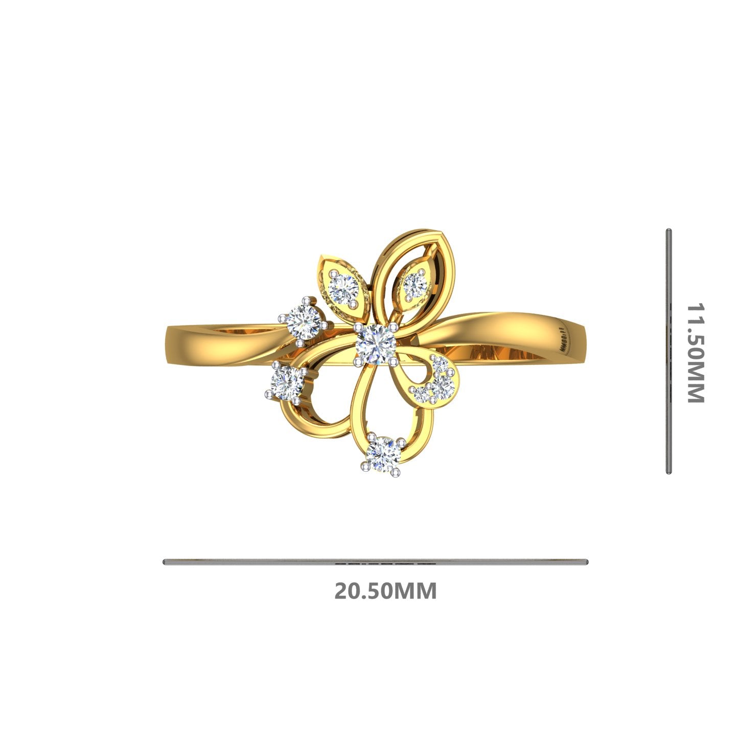 Butterfly Bloom Diamond Ring