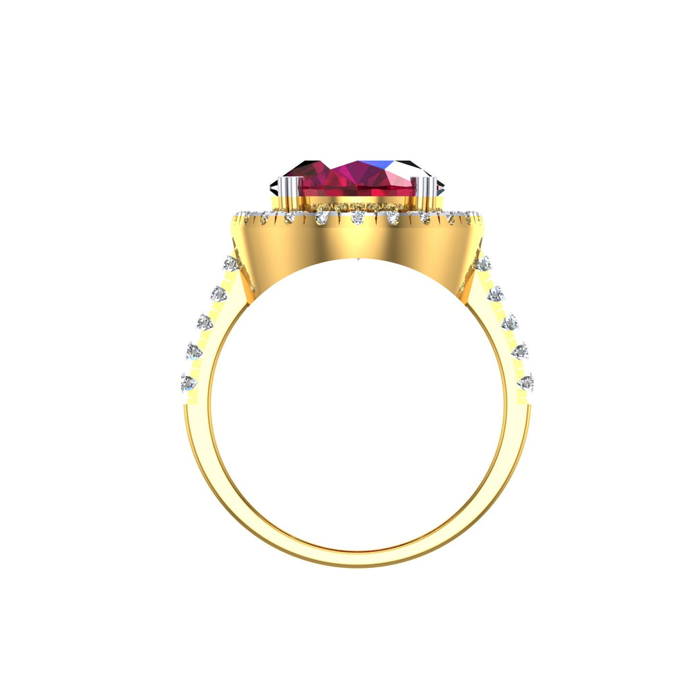 Royal Crimson Halo Ring