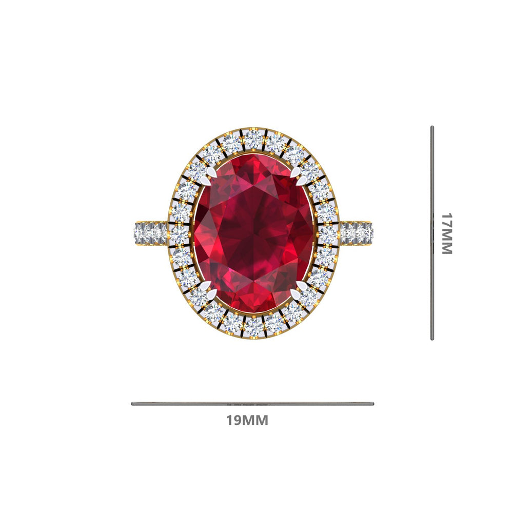 Royal Crimson Halo Ring