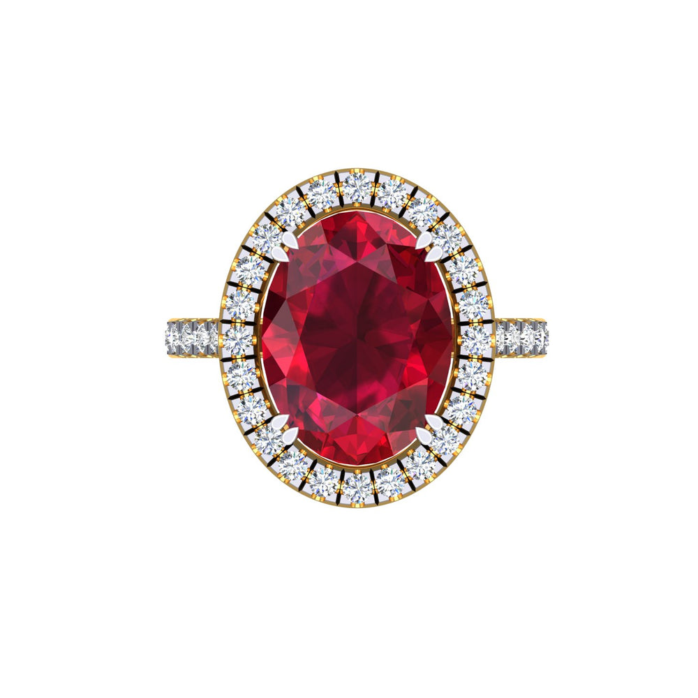 Royal Crimson Halo Ring