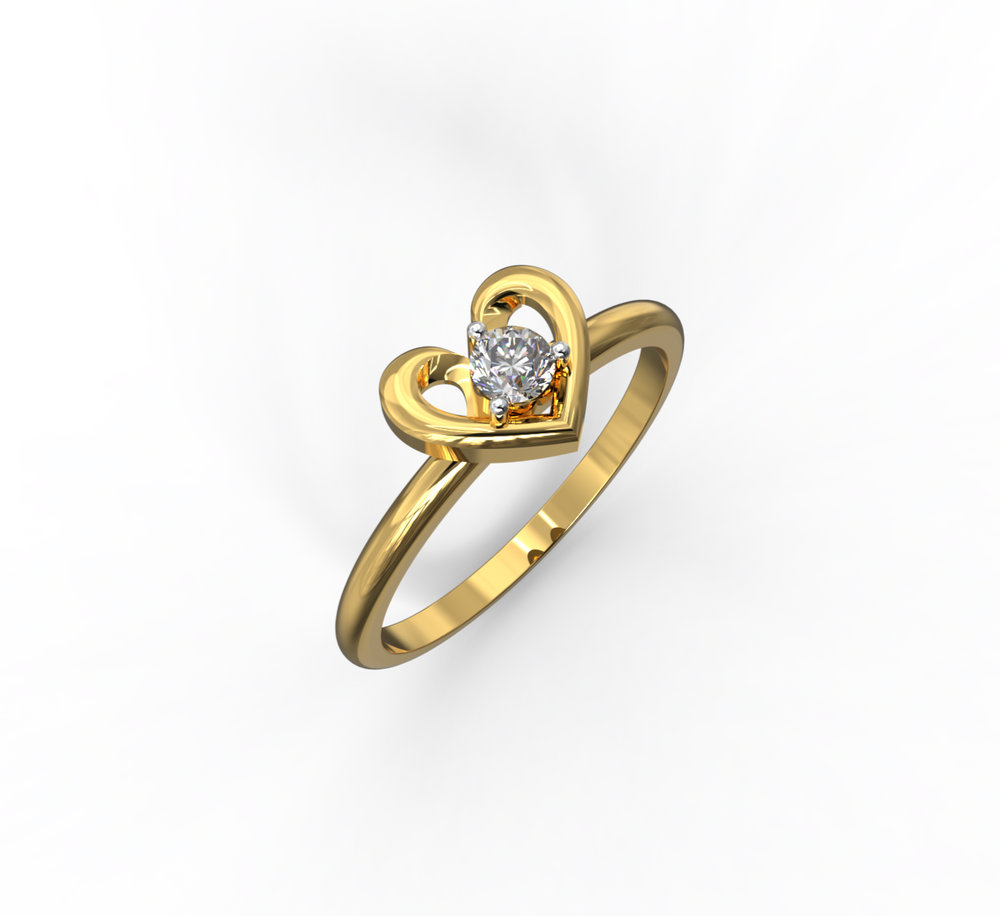 Heartfelt Solitaire Ring