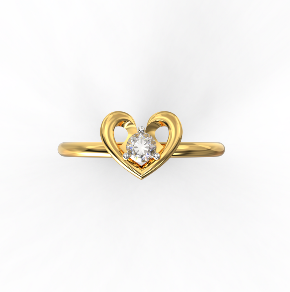 Heartfelt Solitaire Ring