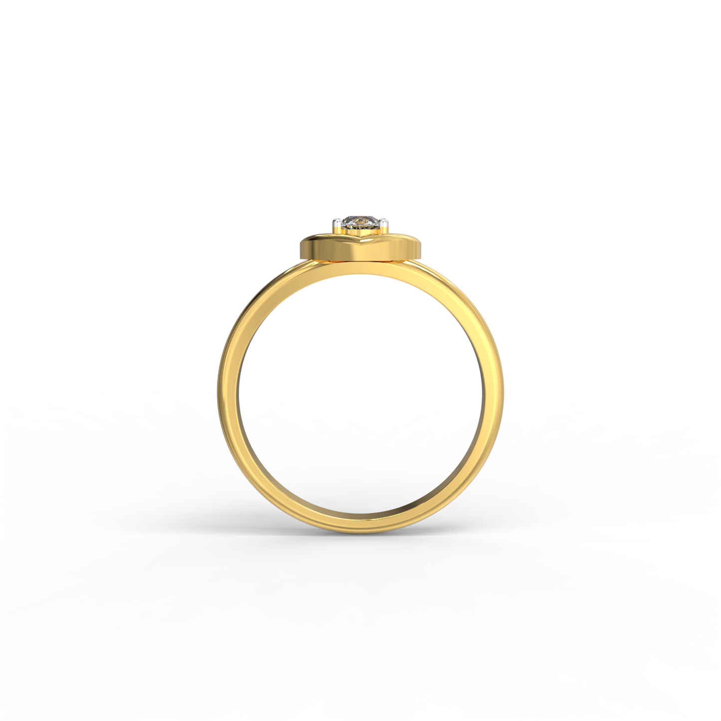 Heartfelt Solitaire Ring