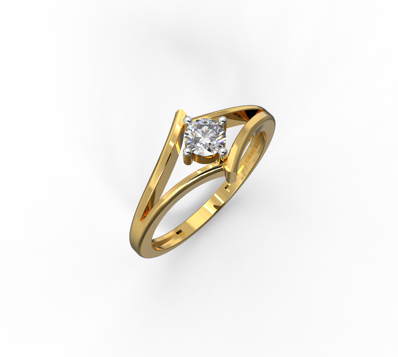 Infinity Arc Solitaire Ring