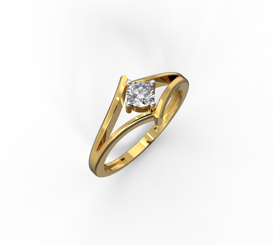 Infinity Arc Solitaire Ring