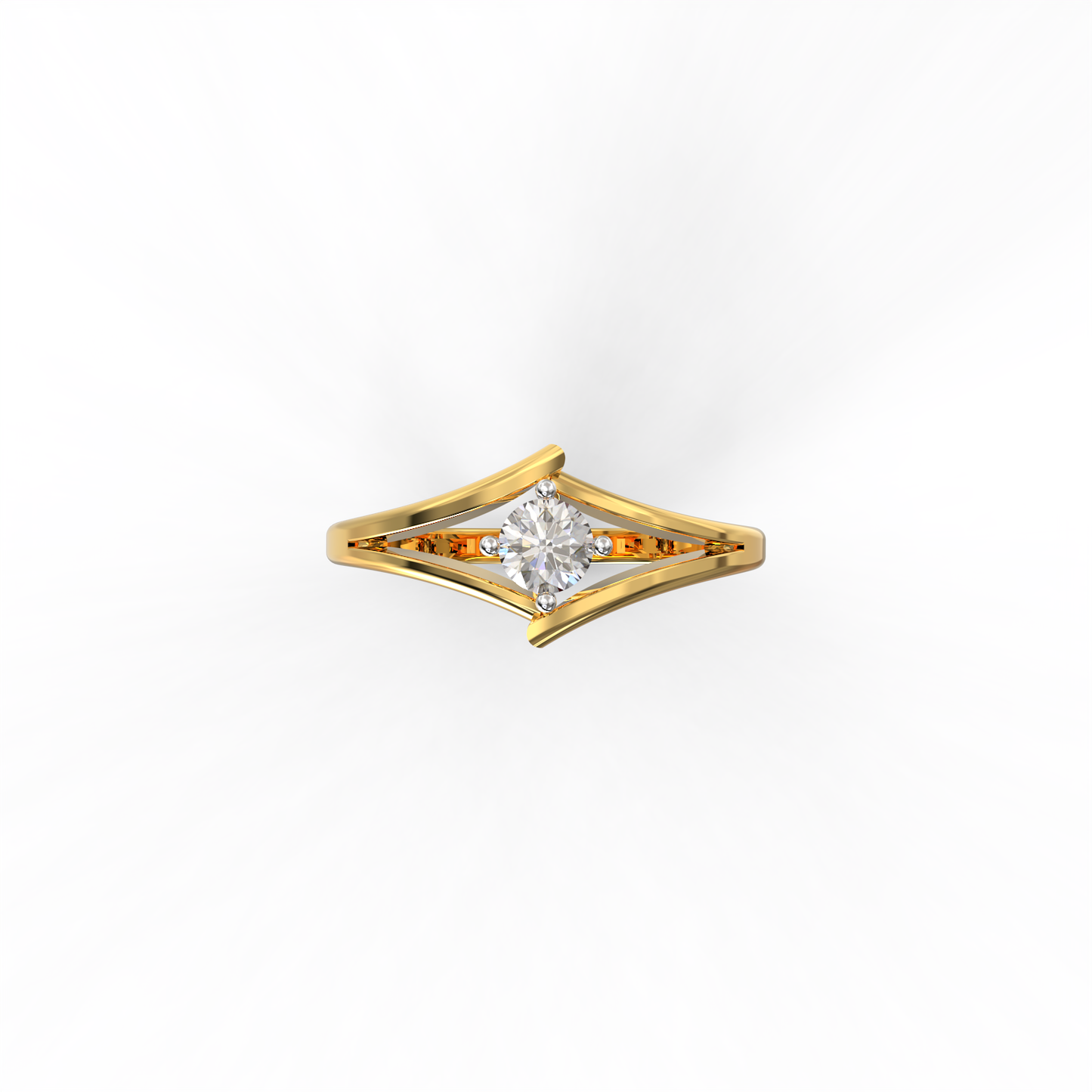 Infinity Arc Solitaire Ring