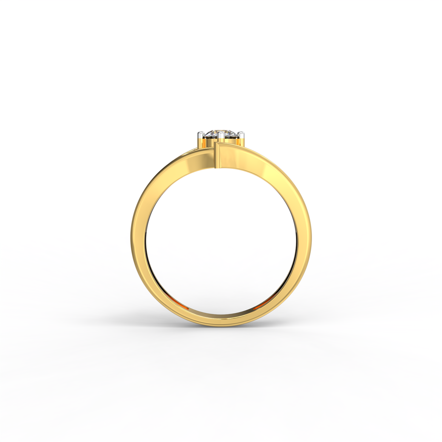 Infinity Arc Solitaire Ring