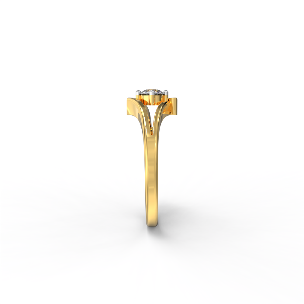 Infinity Arc Solitaire Ring