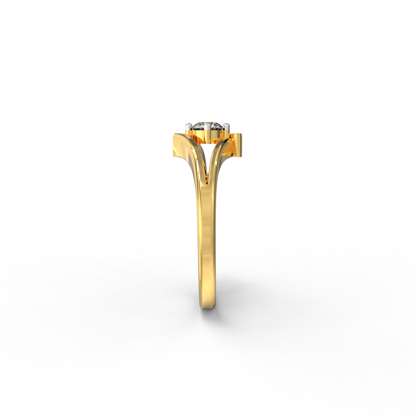 Infinity Arc Solitaire Ring