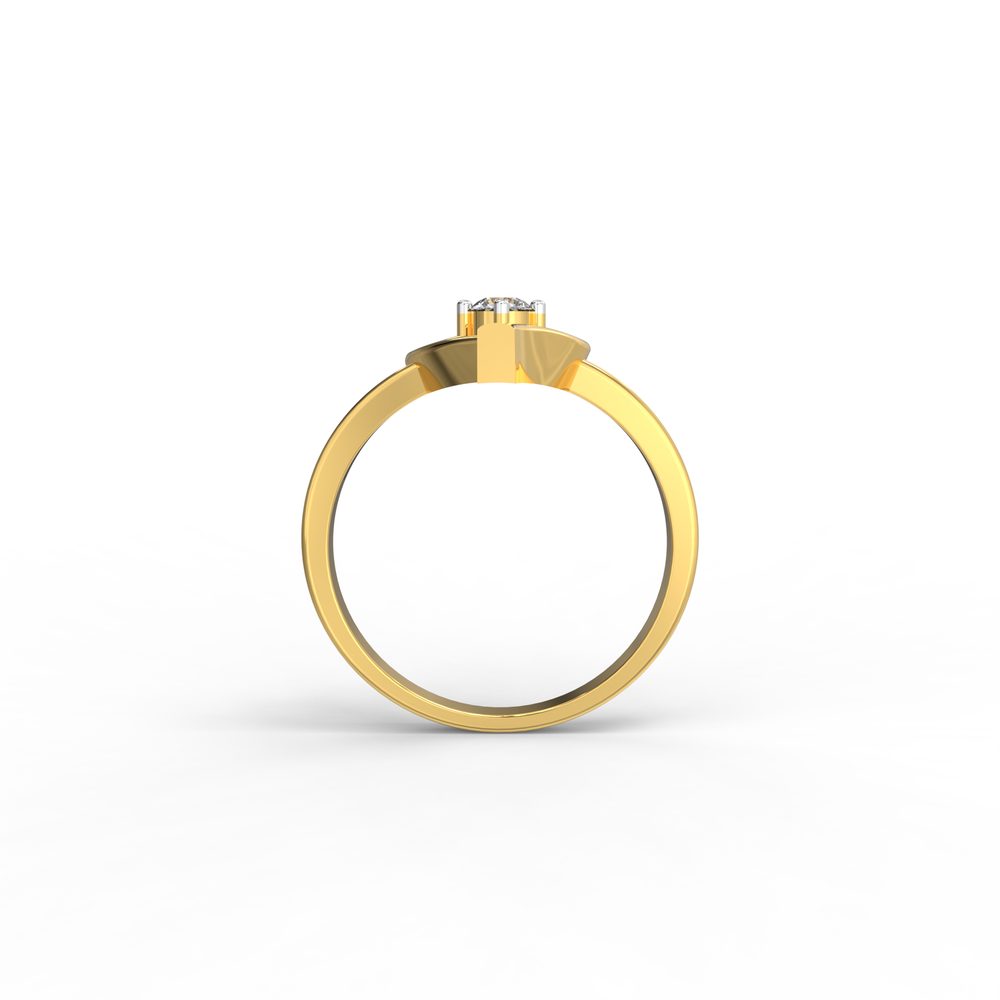 Infinity Heart Solitaire Ring
