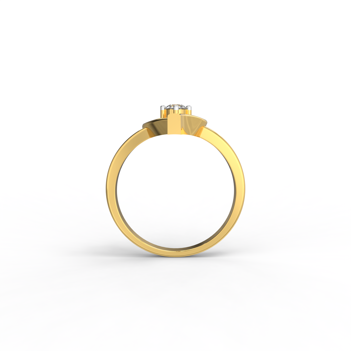 Infinity Heart Solitaire Ring