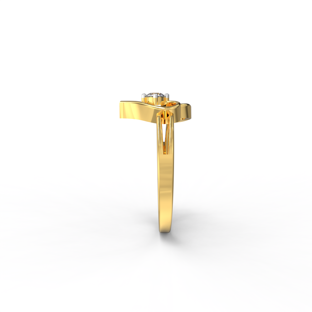 Infinity Heart Solitaire Ring