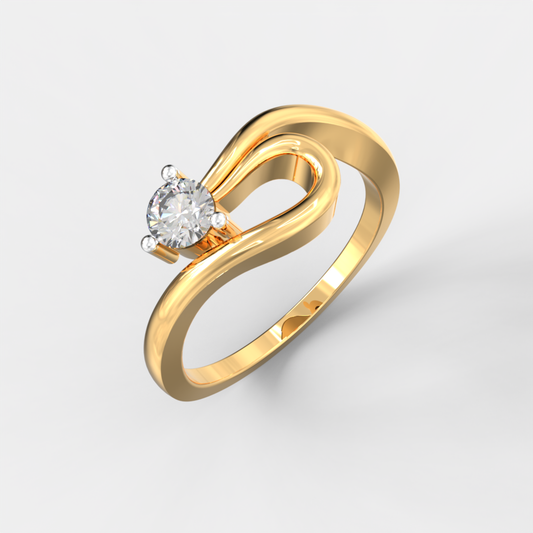 Infinity Flow Solitaire Ring