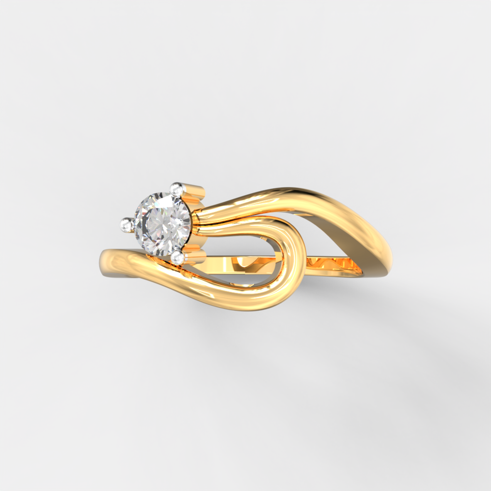 Infinity Flow Solitaire Ring