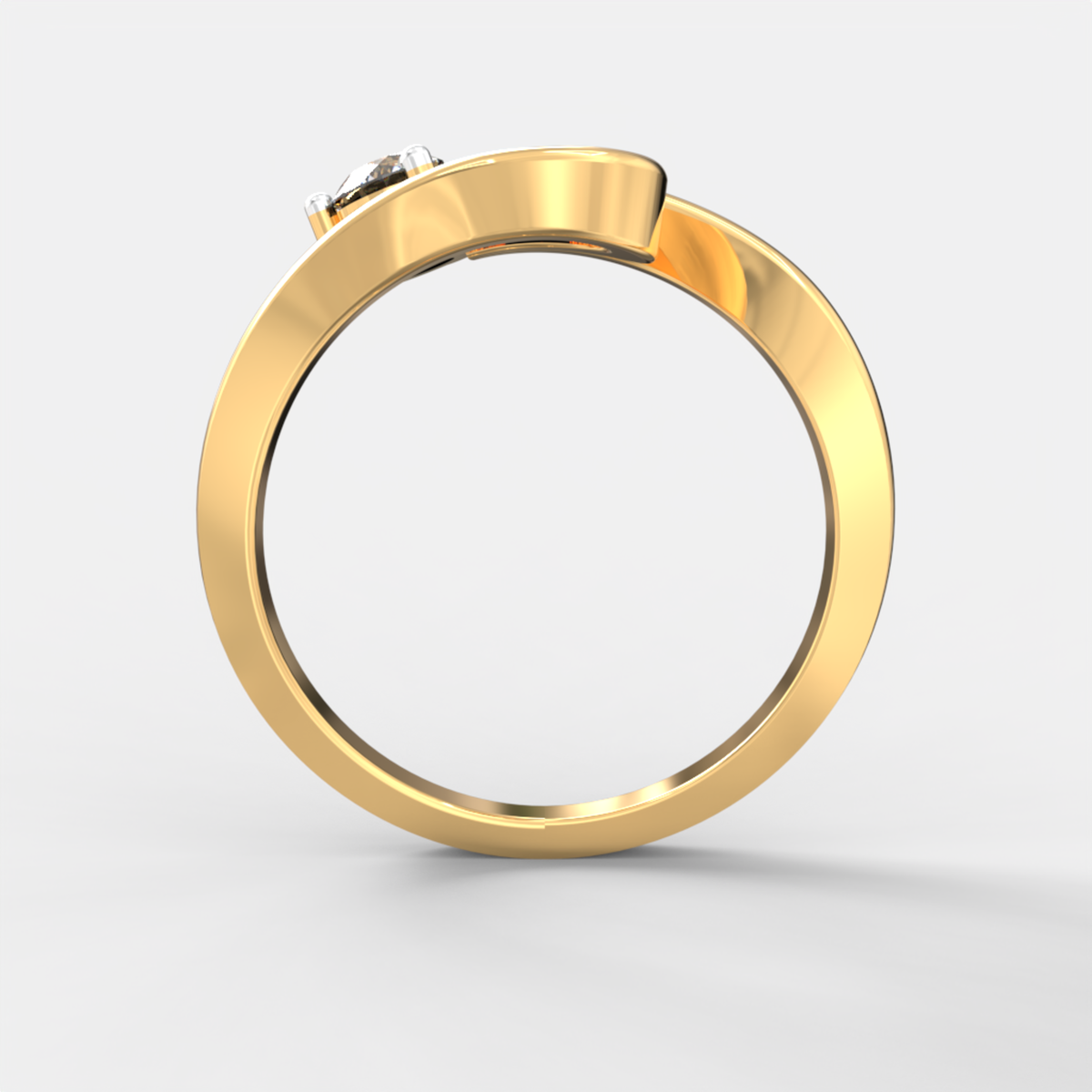 Infinity Flow Solitaire Ring