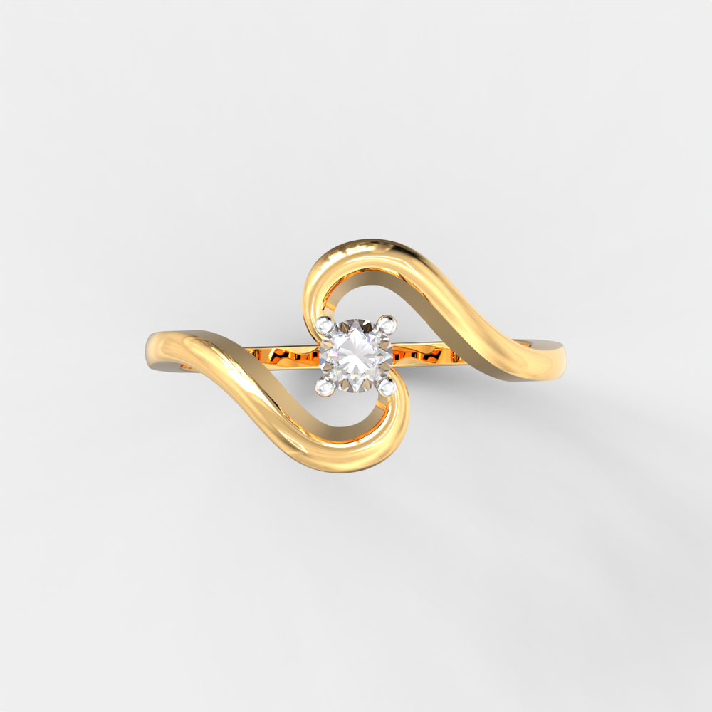 Infinity Wave Solitaire Ring