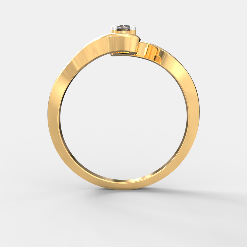 Infinity Wave Solitaire Ring