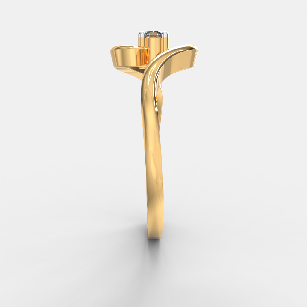 Infinity Wave Solitaire Ring