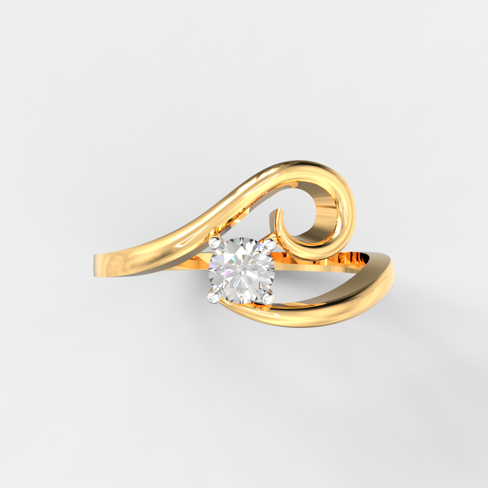 Aurora Twist Solitaire Ring