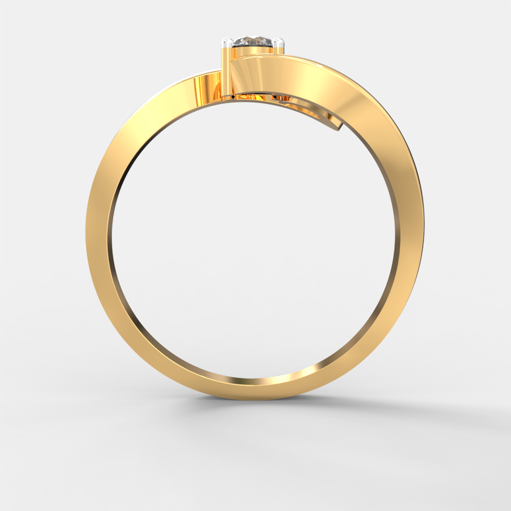 Aurora Twist Solitaire Ring