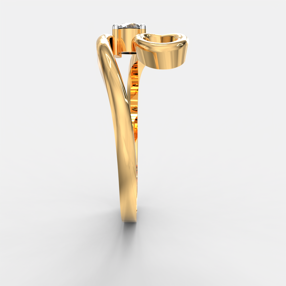 Aurora Twist Solitaire Ring
