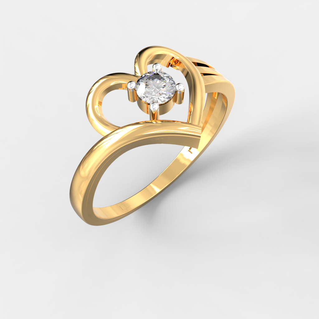 Forever Heart Solitaire Ring