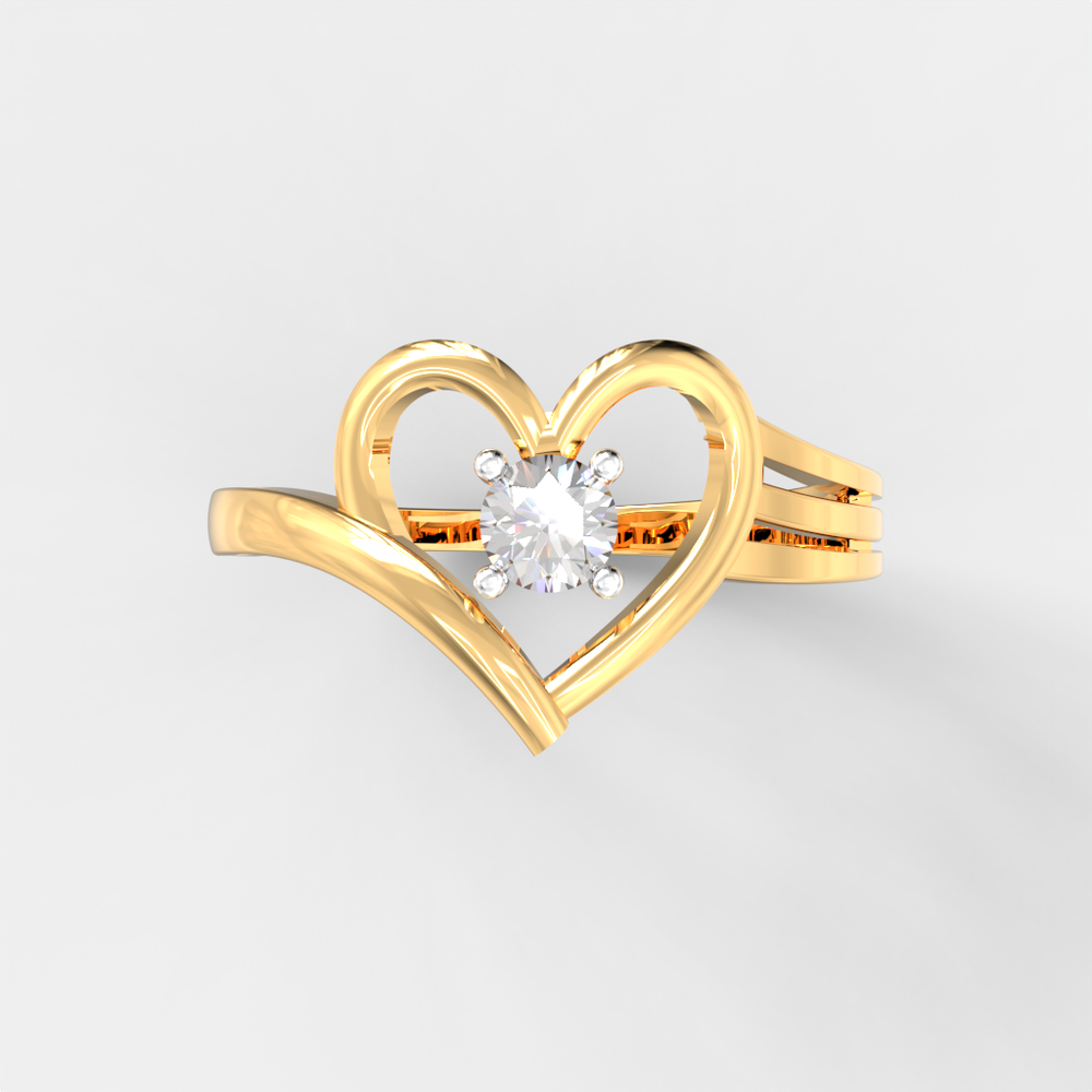 Forever Heart Solitaire Ring
