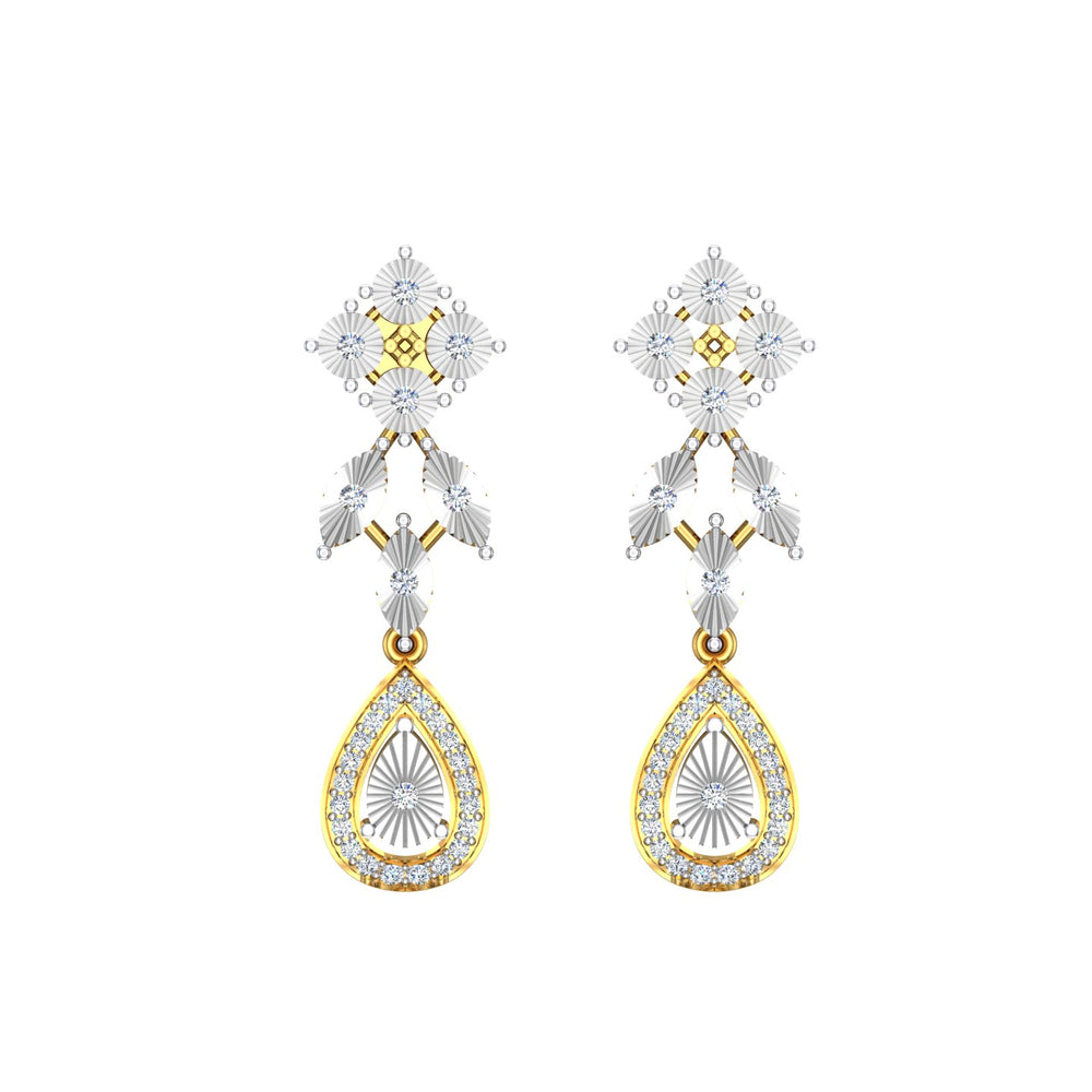 Celestial Bloom Drop Net Earrings