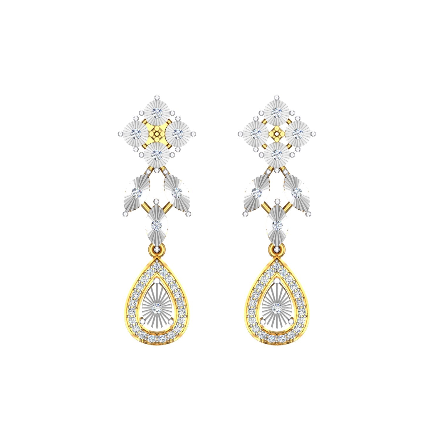 Celestial Bloom Drop Net Earrings