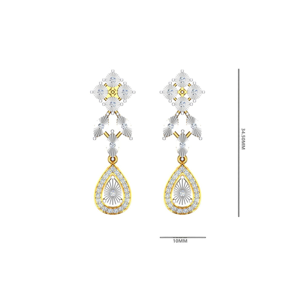 Celestial Bloom Drop Net Earrings