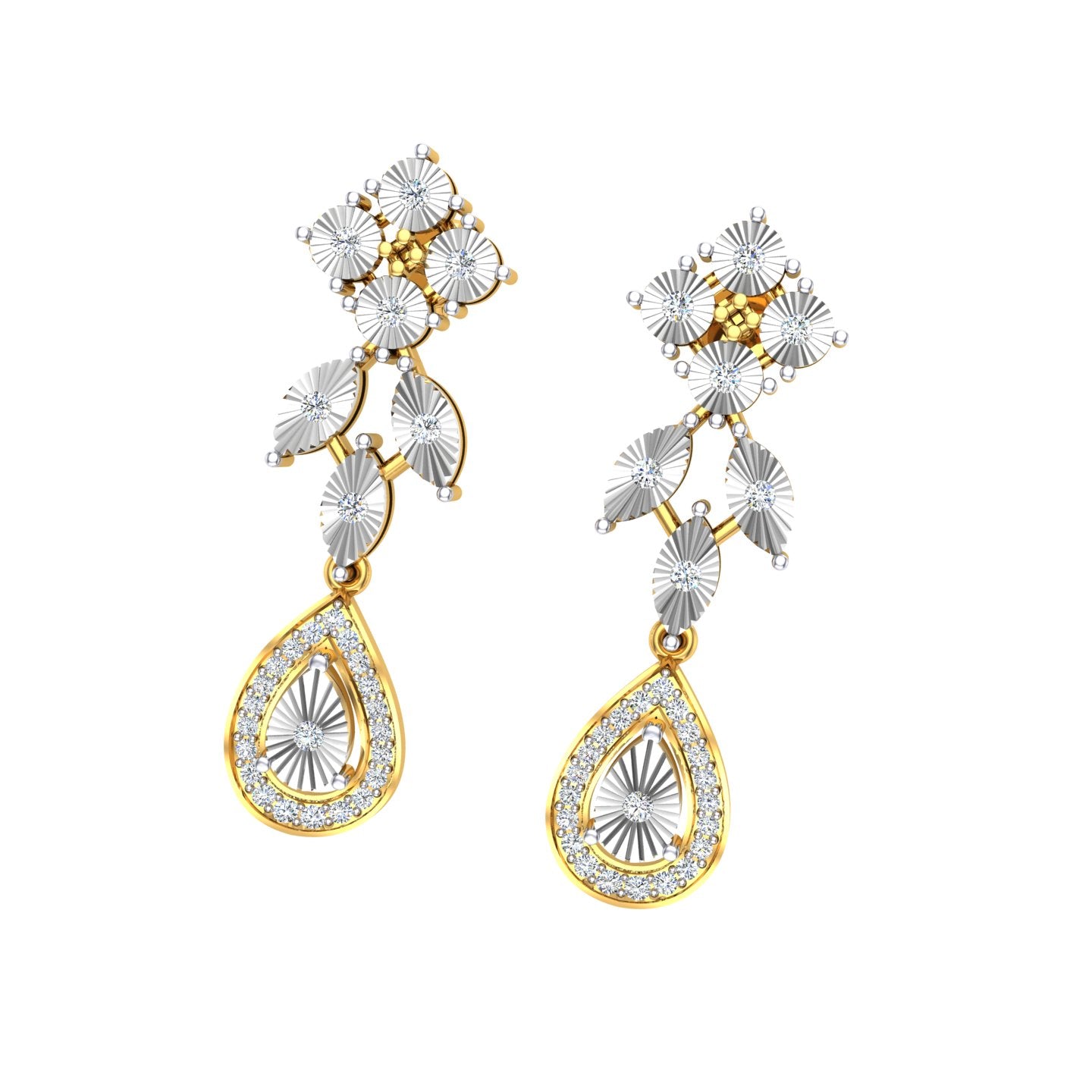 Celestial Bloom Drop Net Earrings