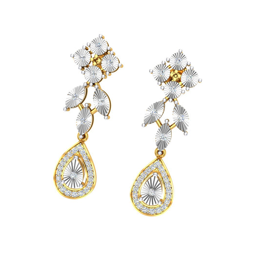 Celestial Bloom Drop Net Earrings