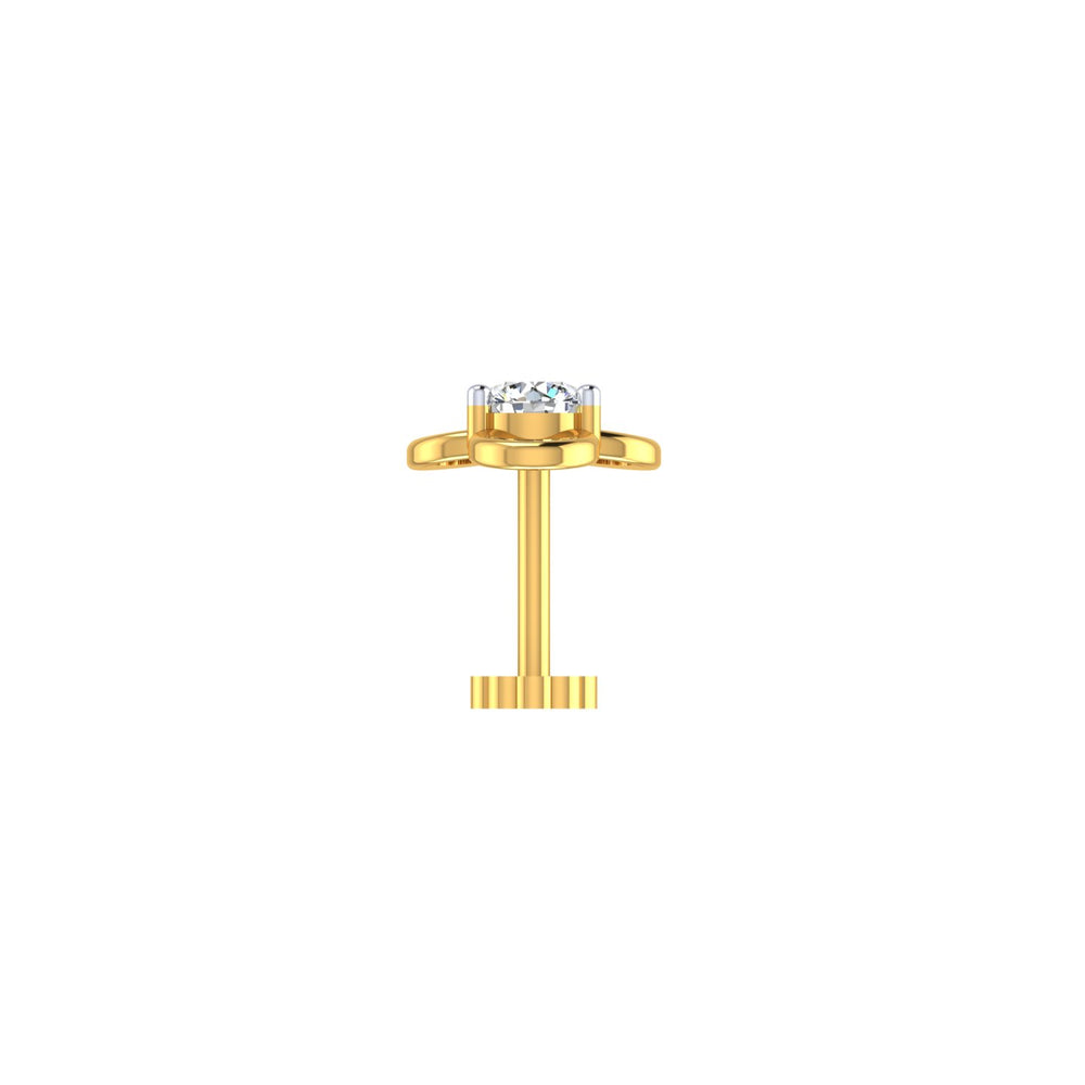 Solitaire Petal Glow Diamond Nose Pin