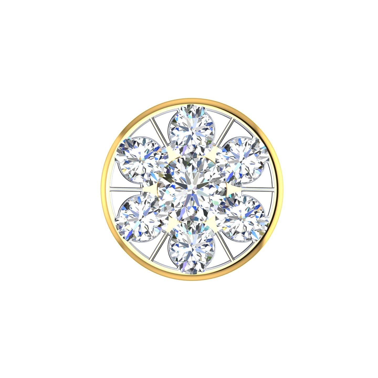 Royal Rosette Diamond Nose Pin