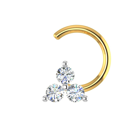 Trinity Spark Diamond Nose Pin
