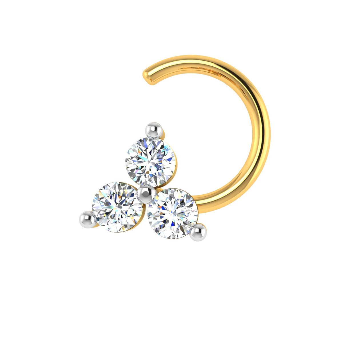Trinity Spark Diamond Nose Pin