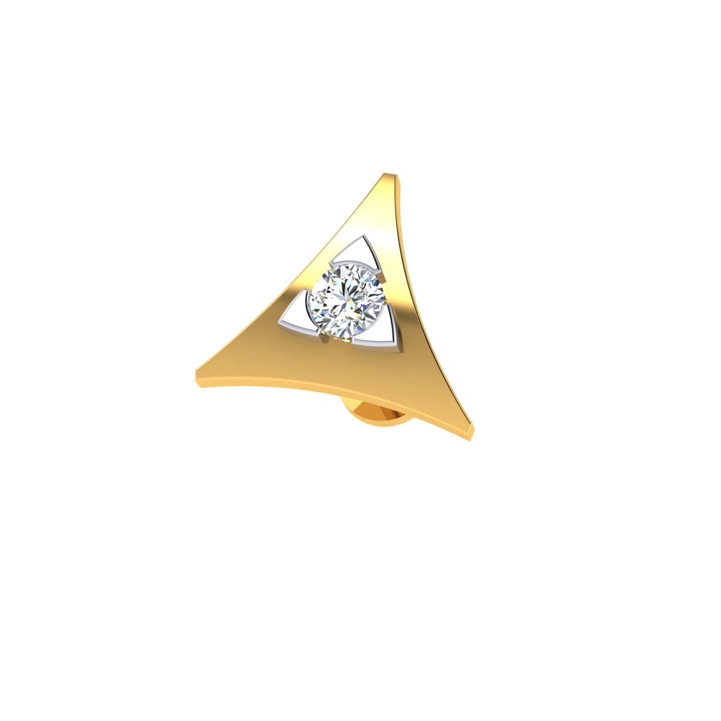 Trinity Aura Solitaire Nose Pin