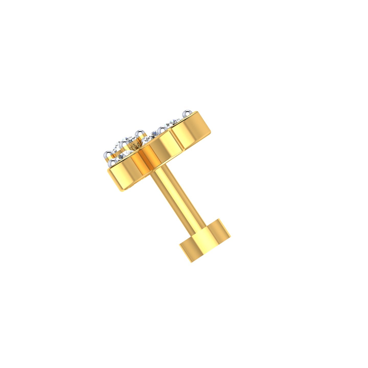 Petal Prism Diamond Nose Pin