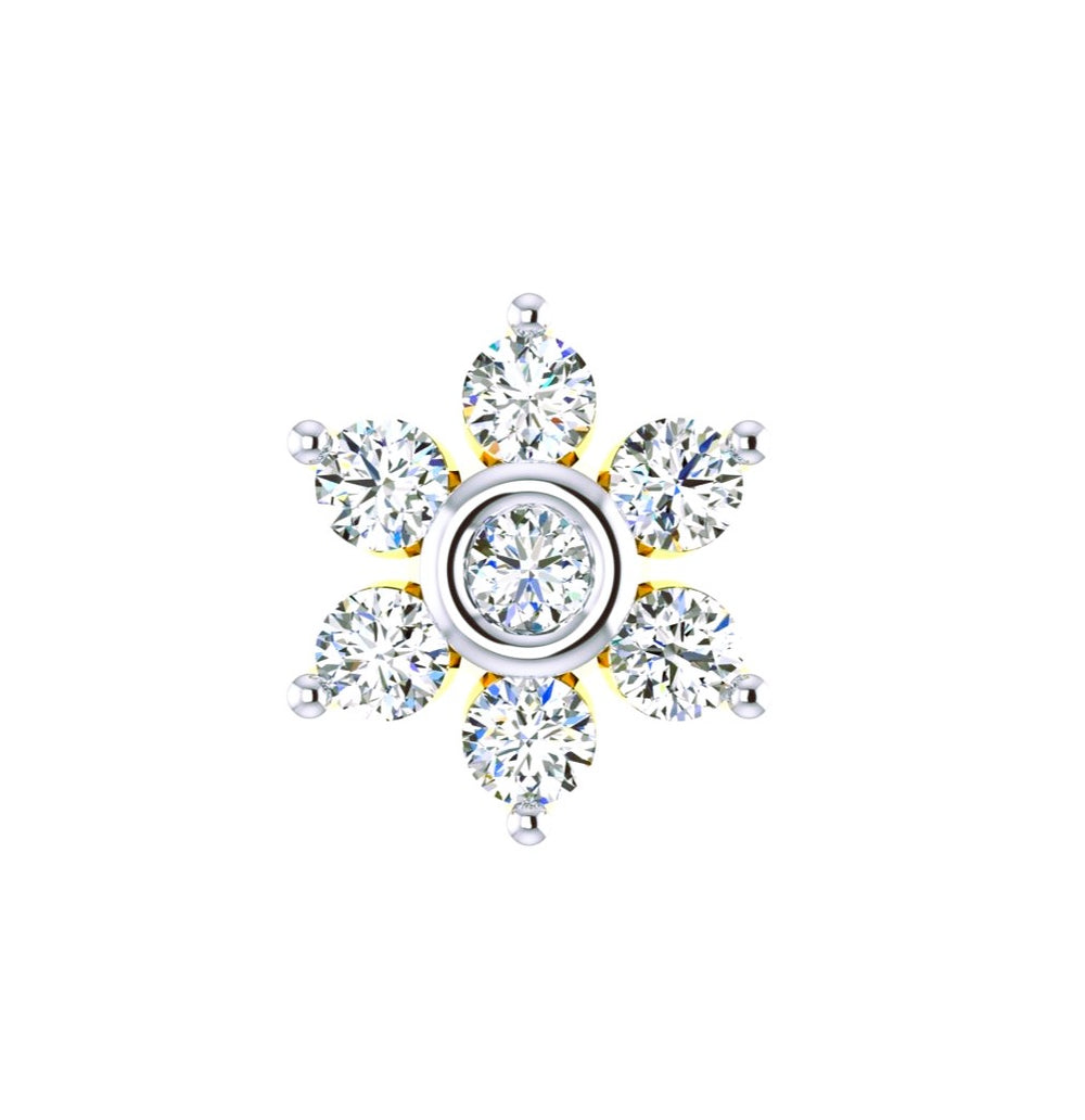 Radiant Halo Bloom Diamond Nose Screw