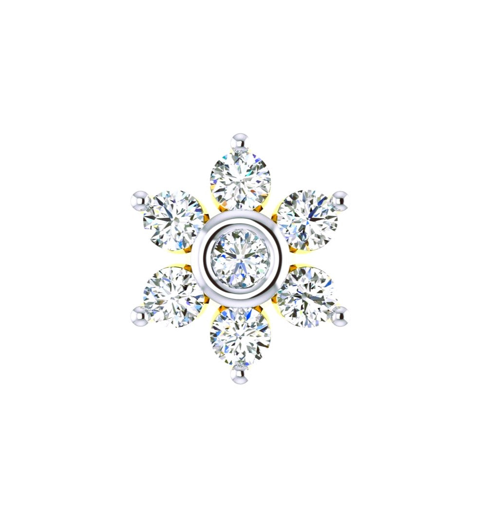 Radiant Halo Bloom Diamond Nose Screw