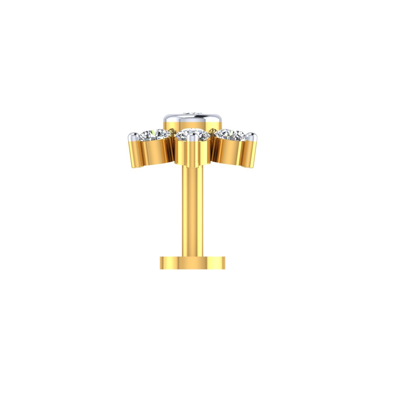 Radiant Halo Bloom Diamond Nose Screw