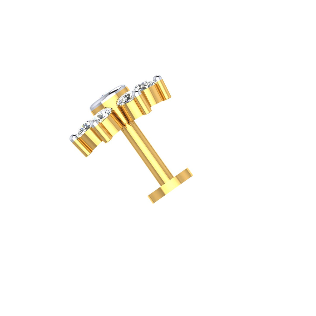 Radiant Halo Bloom Diamond Nose Screw