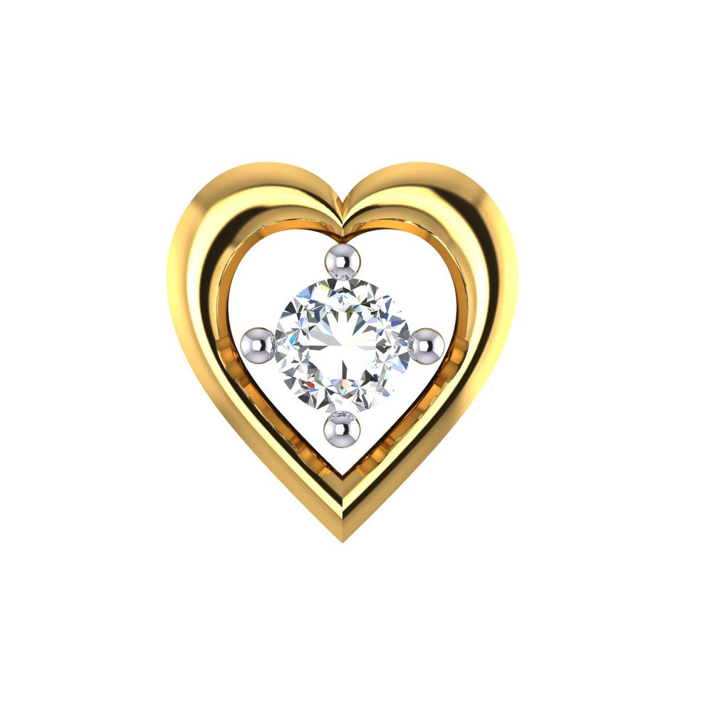 Eternal Heart Solitaire Nose Screw