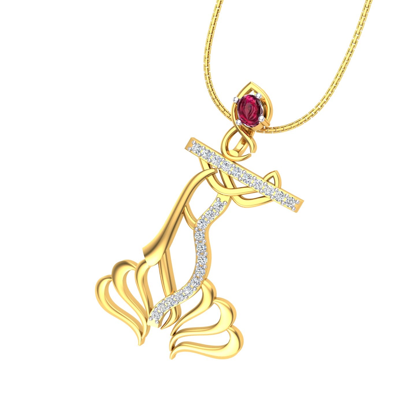 Ruby Veena Grace Pendant