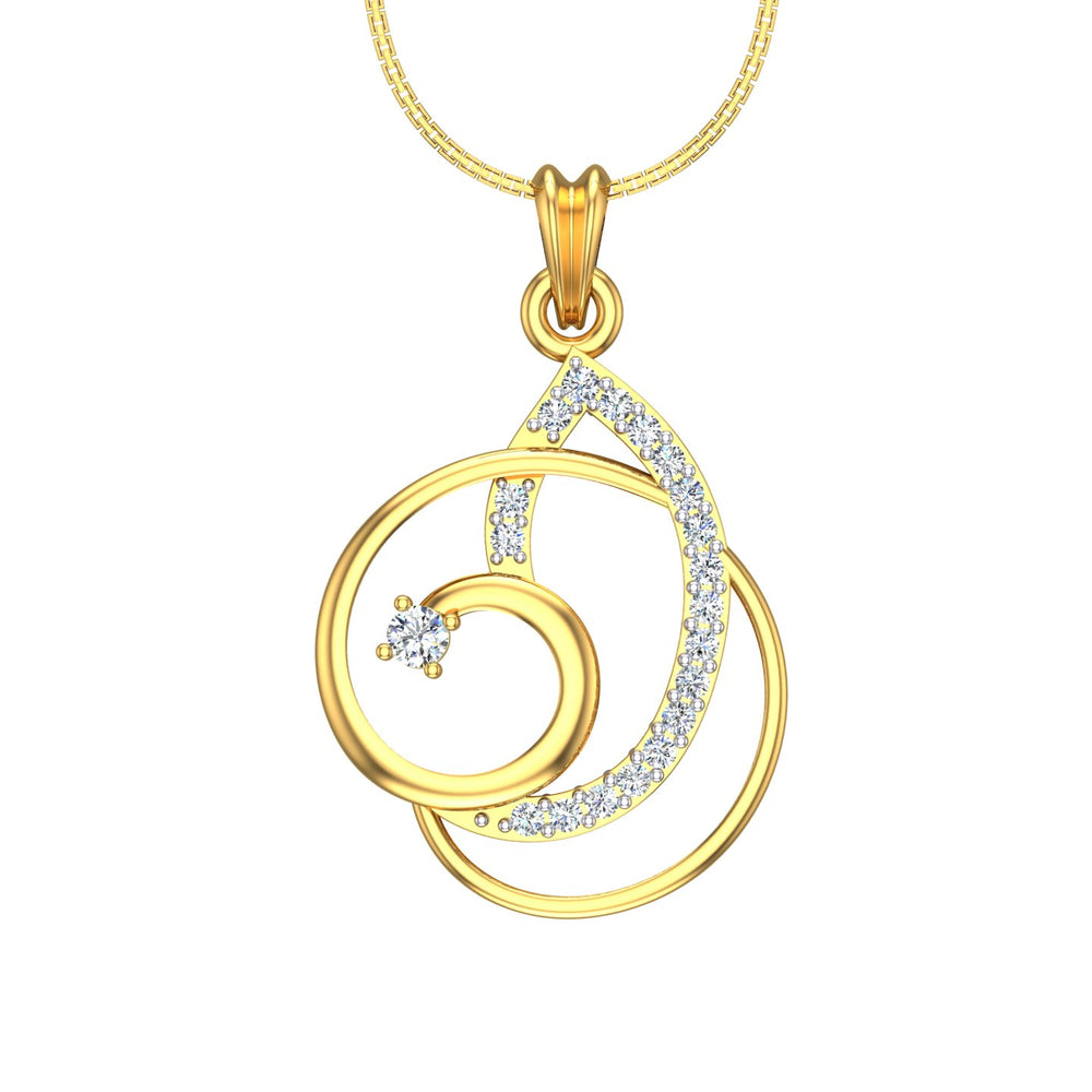 Celestial Swirl Diamond Pendant