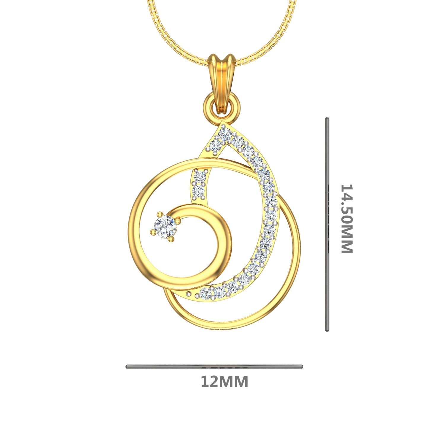 Celestial Swirl Diamond Pendant